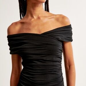 Abercrombie and Fitch Off Shoulder Knit Midi Dress